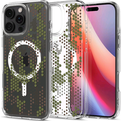 Θήκη Apple iPhone 16 Pro - Spigen Ultra Hybrid MagFit με MagSafe - Digital Camo (ACS08140)