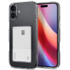 Θήκη Apple iPhone 16 - Spigen Crystal Slot Σιλικόνης με Υποδοχή για Κάρτα - Crystal Clear (ACS08213)