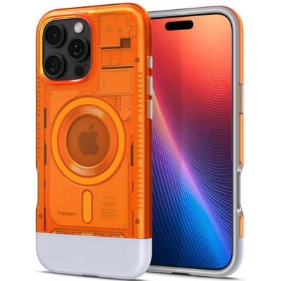 Θήκη Apple iPhone 16 Pro Max - Spigen Classic C1 MagFit Ανθεκτική Σκληρή με MagSafe - Tangerine (ACS08559)