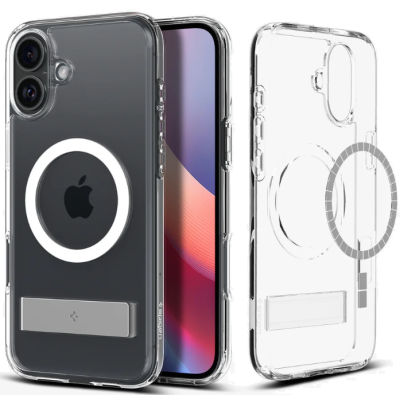 Θήκη Apple iPhone 16 - Spigen Ultra Hybrid S MagFit Σκληρή με MagSafe - Crystal Clear (ACS08212)