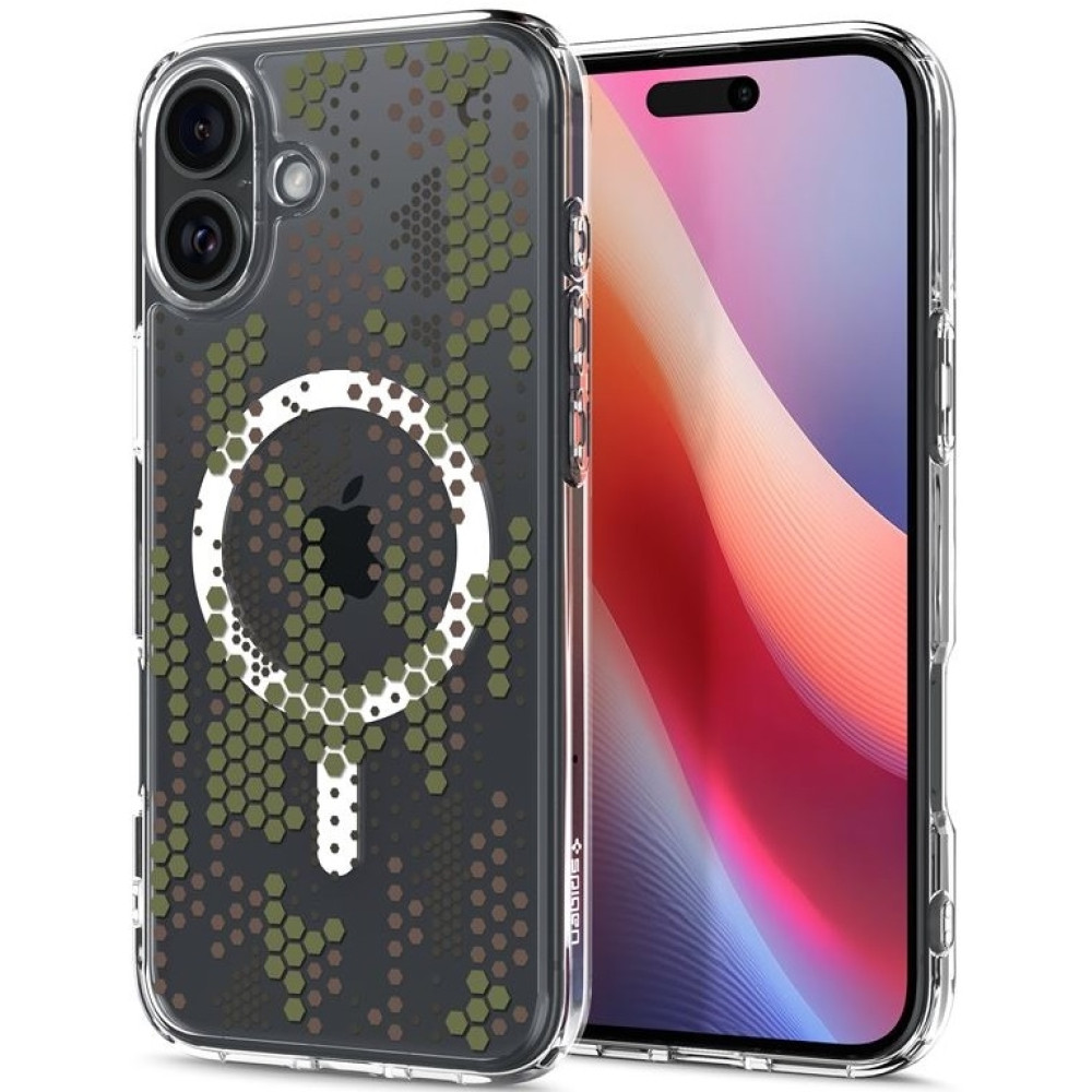 Θήκη Apple iPhone 16 - Spigen Ultra Hybrid MagFit με MagSafe - Digital Camo (ACS08210)