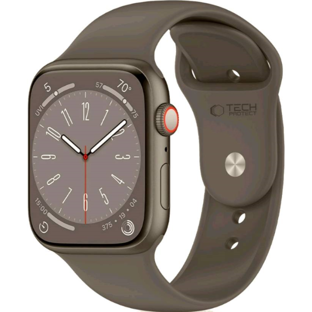 Tech-Protect Silicone - Λουράκι Σιλικόνης Apple Watch Ultra2/Ultra1/SE/10/9/8/7/6/5/4 (49/46/45/44mm) - Clay (5906302310036)