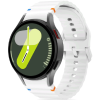 Tech-Protect Silicone Sport - Λουράκι Σιλικόνης Samsung Galaxy Watch FE / 7 / 6 / Classic 6 / 5 / 5 Pro / 4 / Classic 4 (47/46/45/44/43/42/40mm) - White (5906302313396)