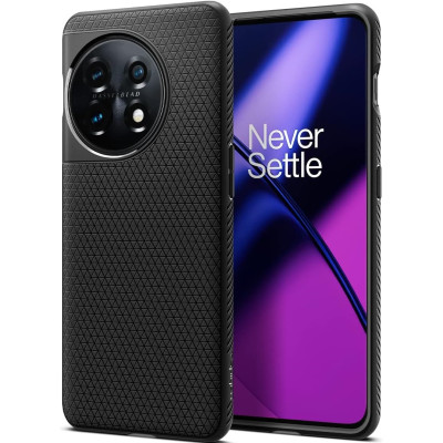 Θήκη OnePlus 11 - Spigen Liquid Air Σιλικόνης - Matte Black (ACS05799)