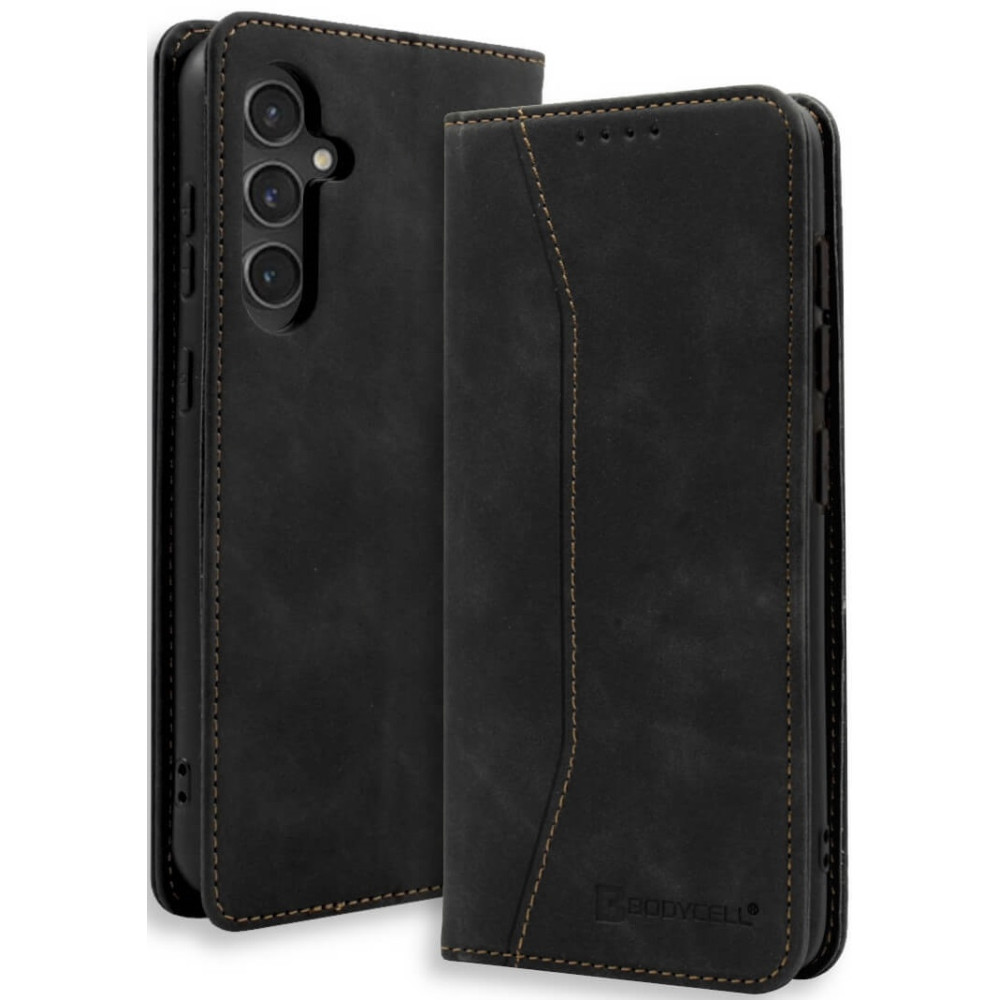 Θήκη Samsung Galaxy S24 FE - Bodycell Book Case Πορτοφόλι - Black (5206015079542)
