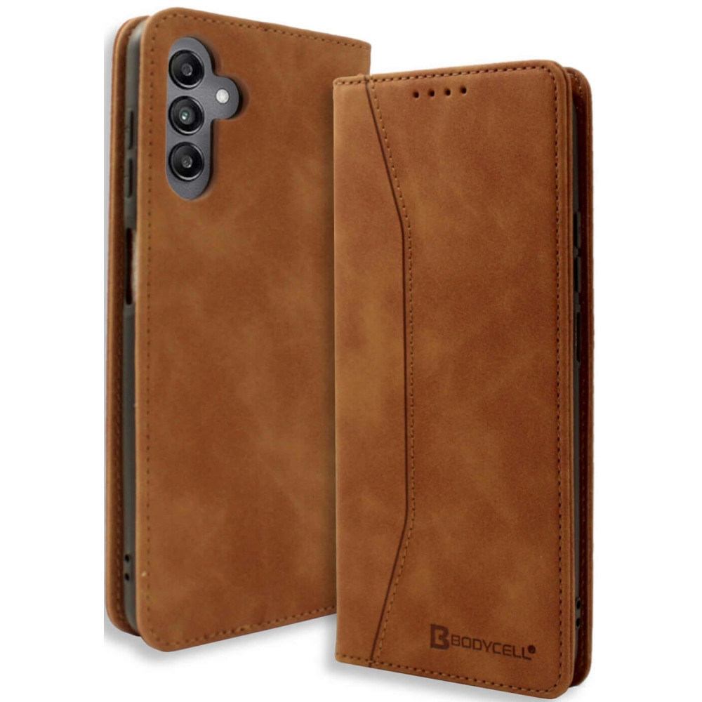Θήκη Samsung Galaxy M15 - Bodycell Book Case Πορτοφόλι - Brown (5206015079467)