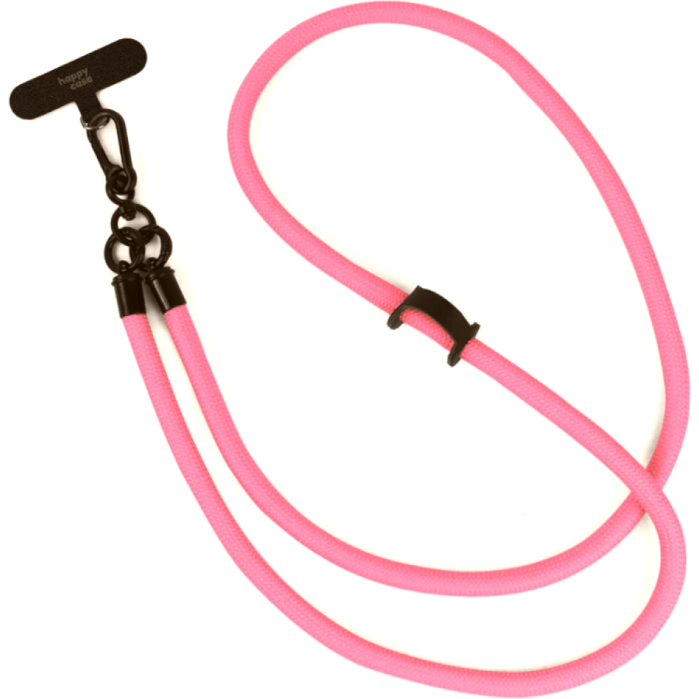 HappyCase Universal Αποσπώμενο Λουράκι Λαιμού για Θήκες Κινητών / Smartphones - Πάχος 10mm - Pink (8719246455322)