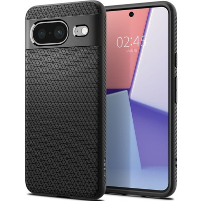 Θήκη Google Pixel 8 - Spigen Liquid Air Σιλικόνης - Matte Black (ACS06274)