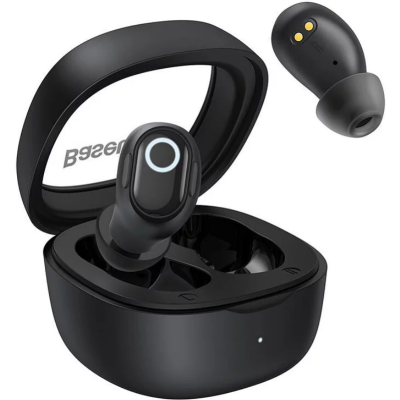 Bluetooth Ακουστικά Baseus True Wireless Earbuds Bowie WM02 OS Ασύρματα με Θήκη Φόρτισης - Black (NGTW370201)