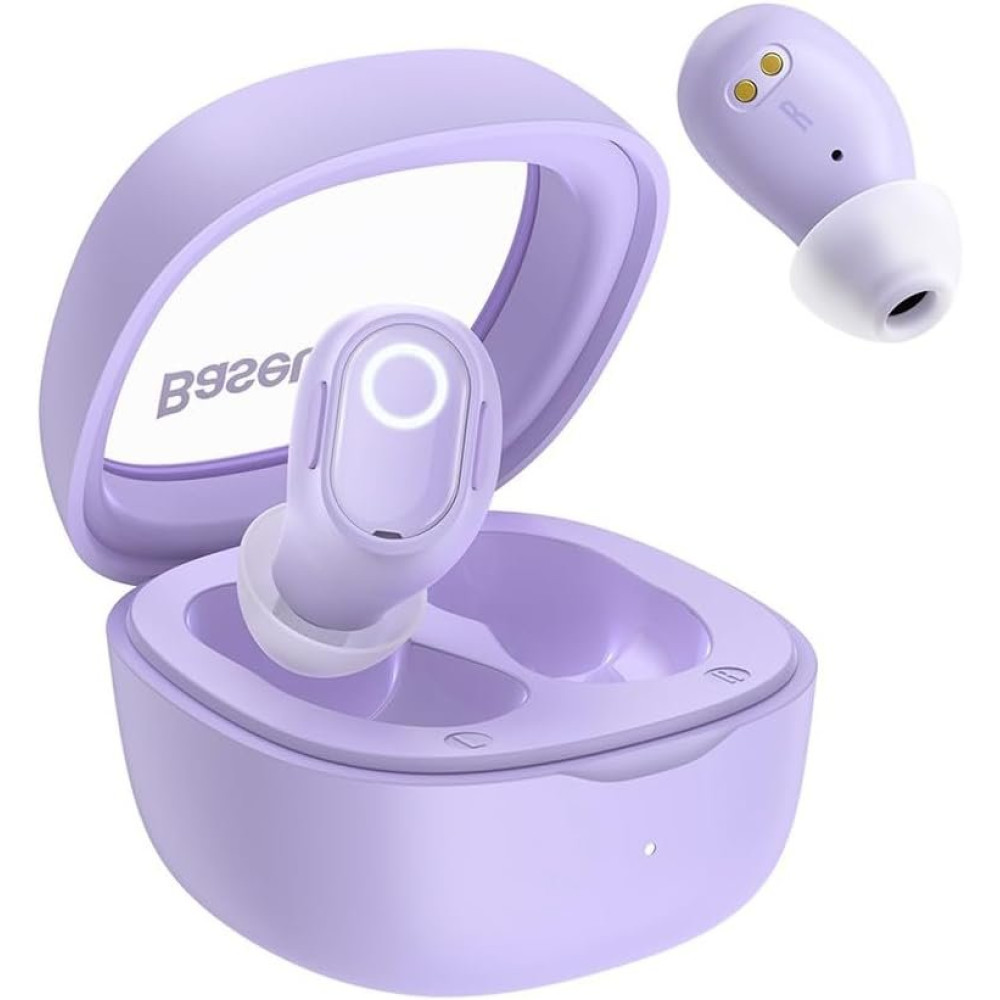 Bluetooth Ακουστικά Baseus True Wireless Earbuds Bowie WM02 OS Ασύρματα με Θήκη Φόρτισης - Purple (NGTW370205)