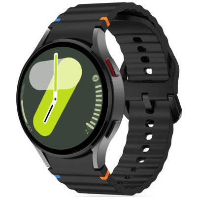 Λουράκι Samsung Galaxy Watch FE / 7 / 6 / Classic 6 / 5 / 5 Pro / 4 / Classic 4 (47/46/45/44/43/42/40mm) - Tech-Protect Silicone Sport Σιλικόνης - Black (5906302313389)