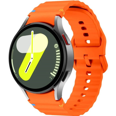 Λουράκι Samsung Galaxy Watch FE / 7 / 6 / Classic 6 / 5 / 5 Pro / 4 / Classic 4 (47/46/45/44/43/42/40mm) - Tech-Protect Silicone Sport Σιλικόνης - Orange (5906302313457)