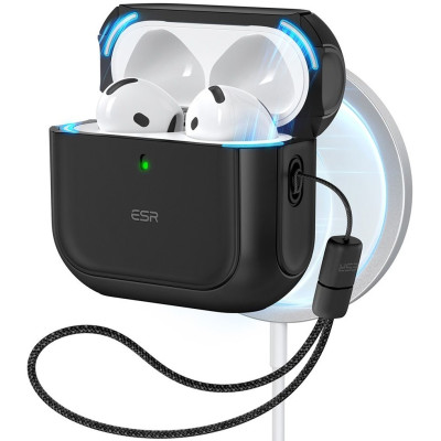 Θήκη Apple AirPods 4th Gen - ESR Orbit Hybrid HaloLock με MagSafe - Black (4894240217580)