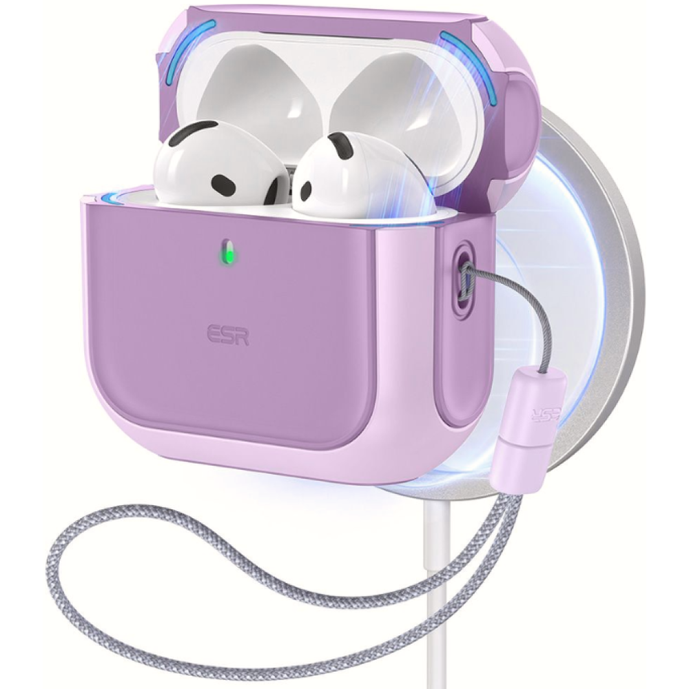 Θήκη Apple AirPods 4th Gen - ESR Orbit Hybrid HaloLock με MagSafe - Purple (4894240228883)