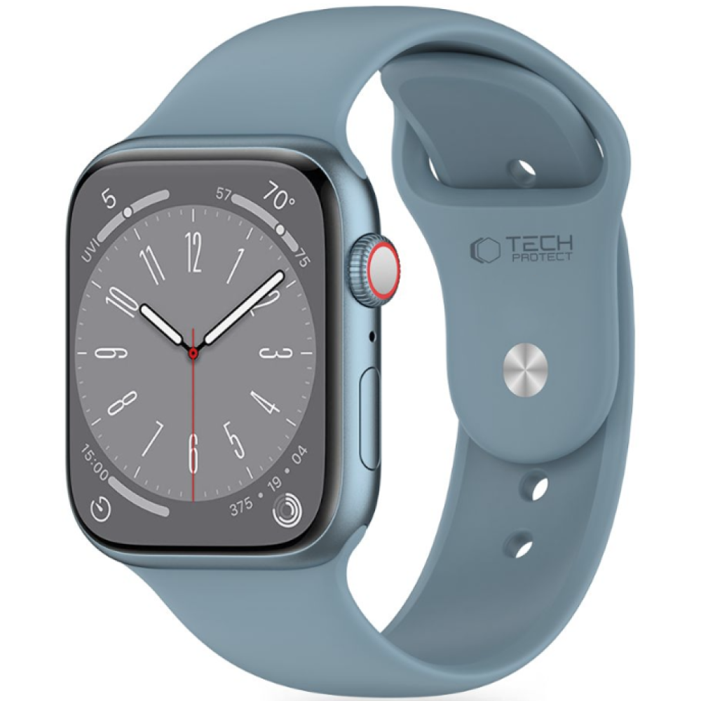 Λουράκι Apple Watch Ultra2/Ultra1/SE/10/9/8/7/6/5/4 (49/46/45/44mm) - Tech-Protect Silicone Σιλικόνης - Winter Blue (5906302310012)