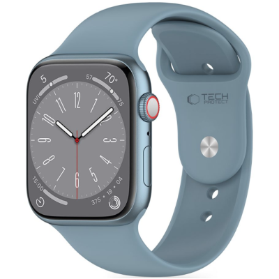 Λουράκι Apple Watch Ultra2/Ultra1/SE/10/9/8/7/6/5/4 (49/46/45/44mm) - Tech-Protect Silicone Σιλικόνης - Winter Blue (5906302310012)