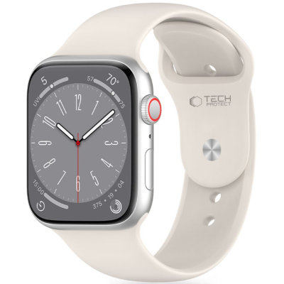 Λουράκι Apple Watch SE/11/10/9/8/7/6/5/4 (42/41/40mm) - Tech-Protect Silicone Σιλικόνης - Starlight (5906302310159)
