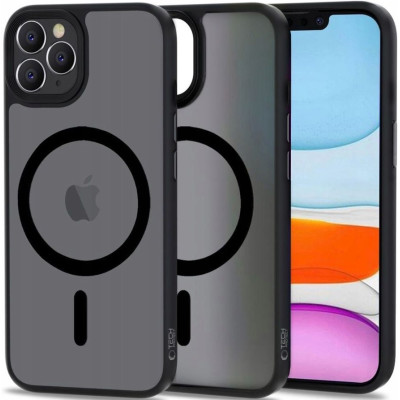 Θήκη Apple iPhone 11 Pro - Tech-Protect MagMat Σκληρή Ημιδιάφανη με MagSafe - Matte Black (9490713930670)