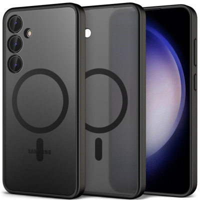 Θήκη Samsung Galaxy S24 Plus - Tech-Protect MagMat Σκληρή Ημιδιάφανη με MagSafe - Matte Black (5906203690527)