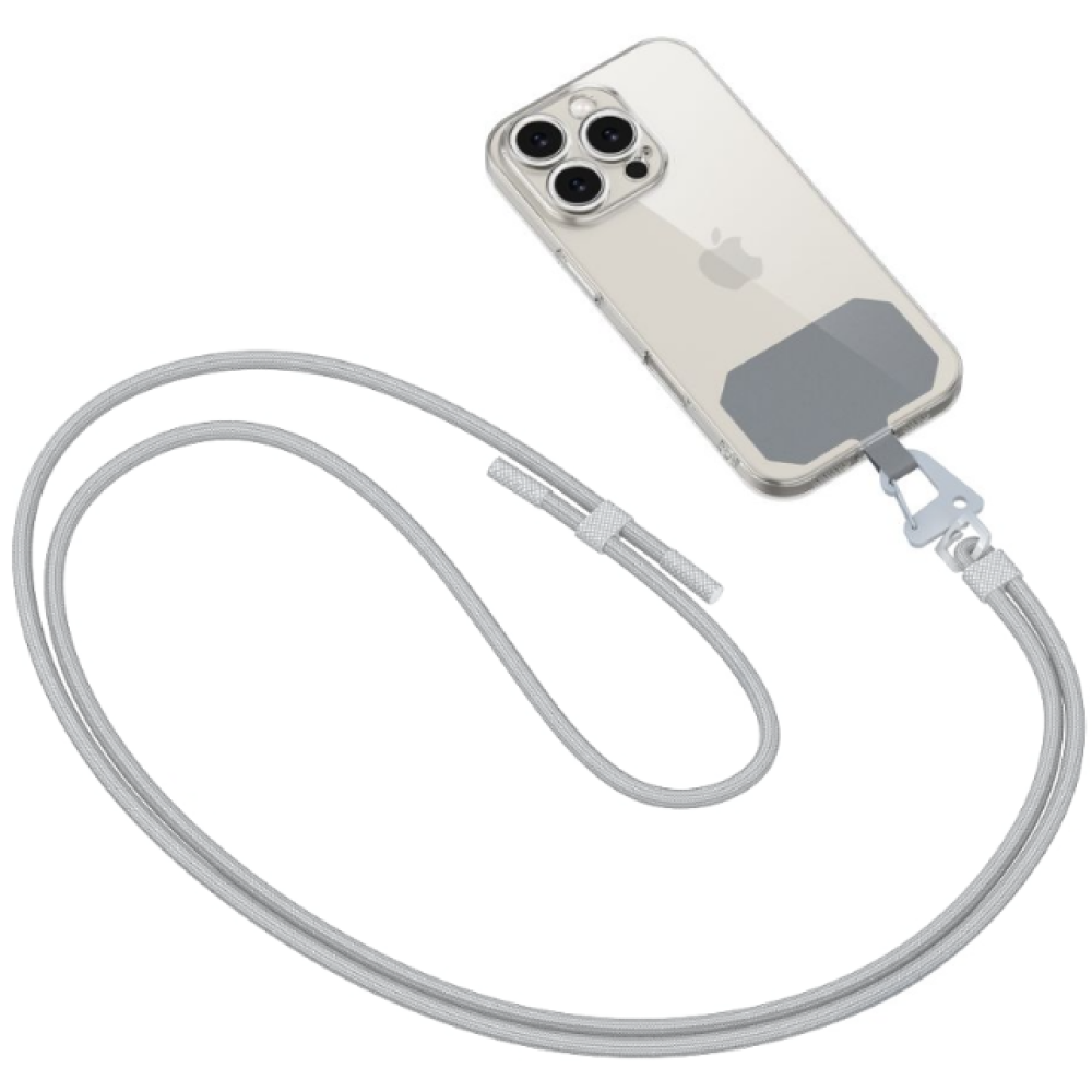Tech-Protect C5S Rope Crossbody Strap - Αποσπώμενο Λουράκι Λαιμού για Θήκες Κινητών / Smartphones - Steel Grey (5906302312931)