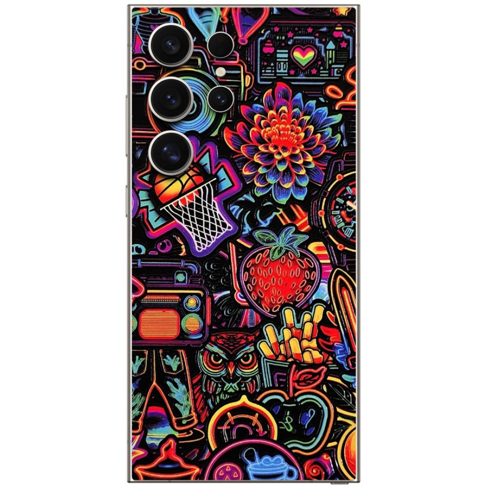 Αυτοκόλλητο Skin Προστασίας Πλάτης - Samsung Galaxy S24 Ultra - Gams Premium Vinyl Skin Back Plate - 3D Neon (GAMS-VNL-SKIN-3DN-002-201)