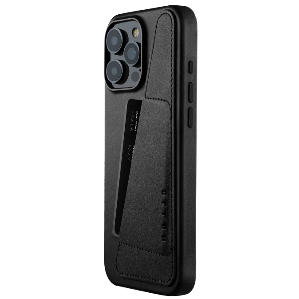 Θήκη Apple iPhone 16 Pro Max - MUJJO Full Leather Wallet Case Δερμάτινη Πορτοφόλι με MagSafe - Black (MUJJO-CL-056-BK)