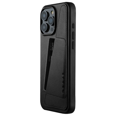 Θήκη Apple iPhone 16 Pro Max - MUJJO Full Leather Wallet Case Δερμάτινη Πορτοφόλι με MagSafe - Black (MUJJO-CL-056-BK)
