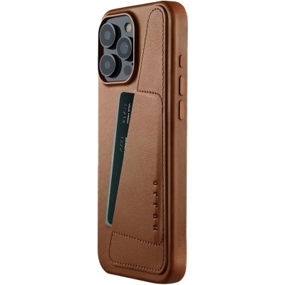 Θήκη Apple iPhone 16 Pro Max - MUJJO Full Leather Wallet Case Δερμάτινη Πορτοφόλι με MagSafe - Tan (MUJJO-CL-056-TN)