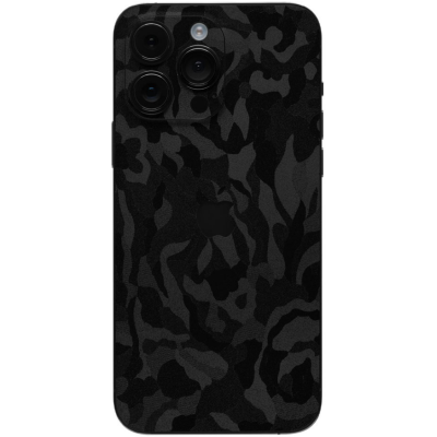 Αυτοκόλλητο Skin Προστασίας Πλάτης iPhone Gams Premium Vinyl Skin Back Plate - Camo Black (GAMS-VNL-SKIN-CB-001)