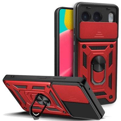 Θήκη OnePlus Nord 4 - Bodycell Armor Slide Ανθεκτική με Κάλυμμα για την Κάμερα & Μεταλλικό Ring Holder - Red (5206015078583)