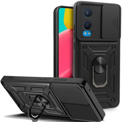 Θήκη OnePlus Nord CE4 Lite - Bodycell Armor Slide Ανθεκτική με Κάλυμμα για την Κάμερα & Μεταλλικό Ring Holder - Black (5206015078606)