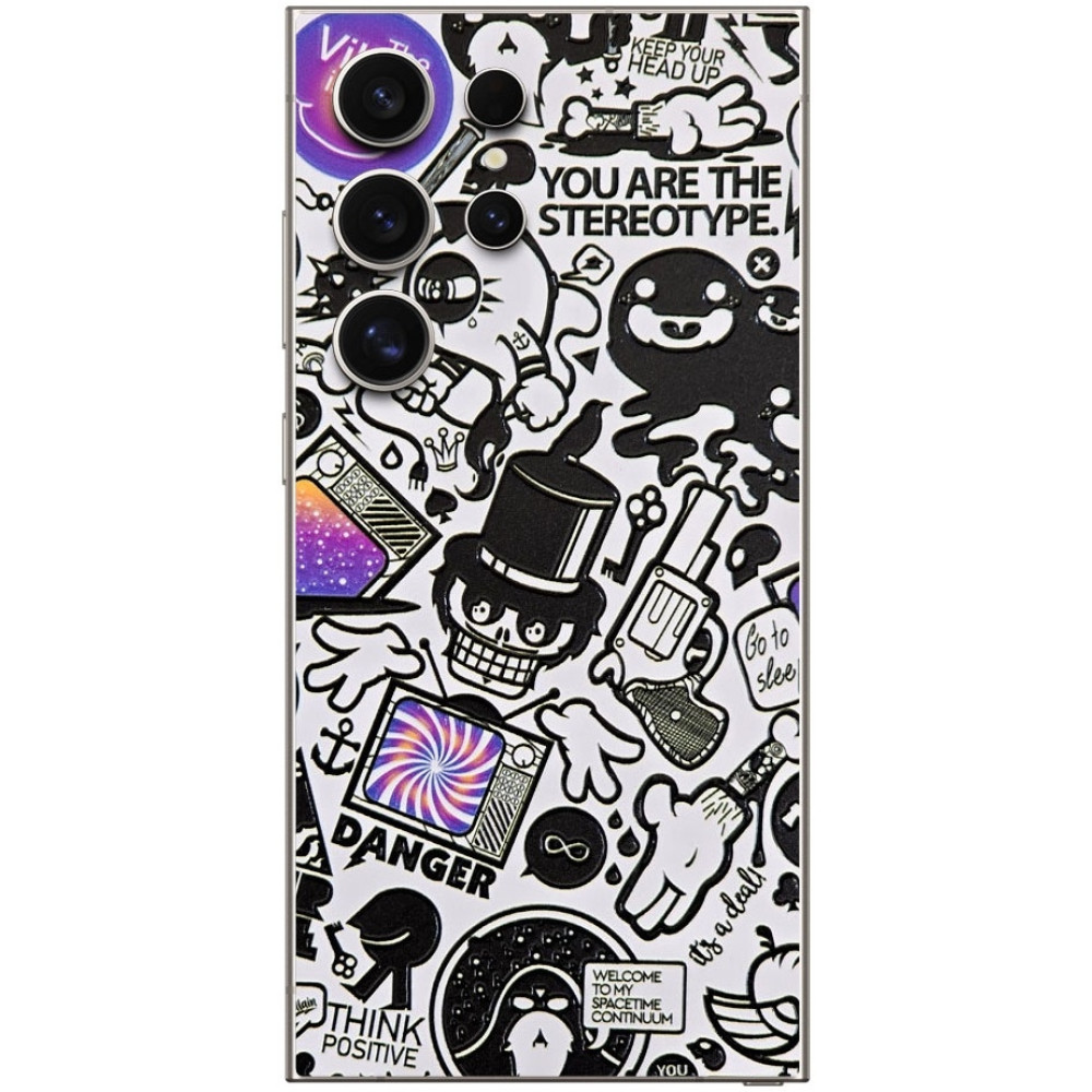 Αυτοκόλλητο Skin Προστασίας Πλάτης - Samsung Galaxy S24 Ultra - Gams Premium Vinyl Skin Back Plate - 3D TV Sticker (GAMS-VNL-SKIN-3DTS-002-201)