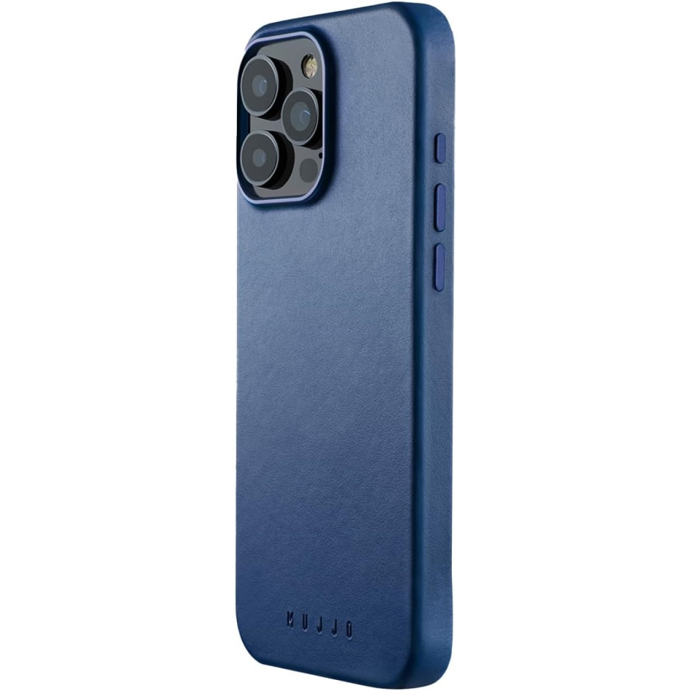 Θήκη Apple iPhone 16 Pro Max - MUJJO Full Leather Case Δερμάτινη με MagSafe - Monaco Blue (MUJJO-CL-055-BL)
