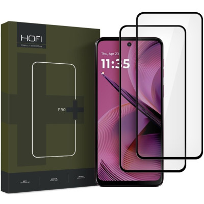 Αντιχαρακτικό Γυαλί Προστασίας Motorola Moto G55 - Hofi Premium Pro+ Tempered Glass FullFace Οθόνης - 2 Τεμάχια - Black (5906302370184)