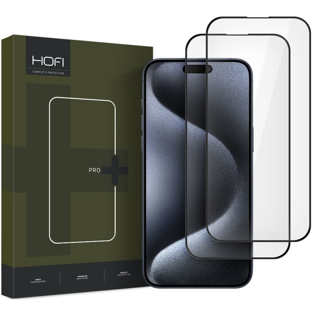 Αντιχαρακτικό Γυαλί Προστασίας Apple iPhone 17 Pro Max / 16 Pro Max - Hofi Premium Pro+ Tempered Glass FullFace Οθόνης - 2 Τεμάχια - Black (5906302310852)