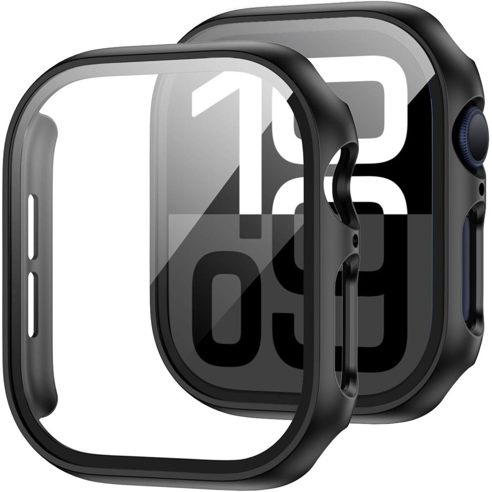 Θήκη Apple Watch 11 / 10 42mm - Tech-Protect Defence360 με Tempered Glass - Black (5906302376544)