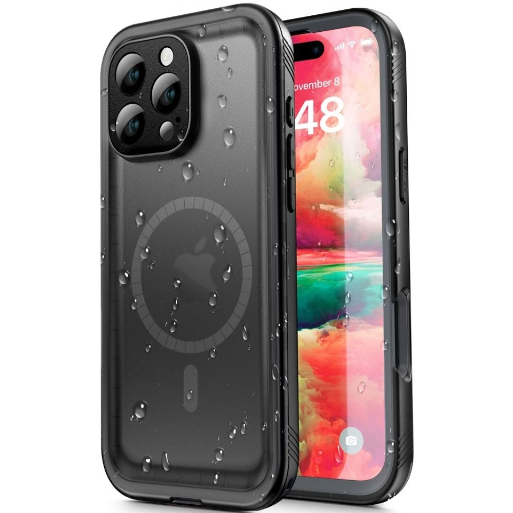 Θήκη Apple iPhone 16 Pro - Tech-Protect Shellbox IP68 Full Body 360° Ανθεκτική Αδιάβροχη με MagSafe - Black (5906302375189)