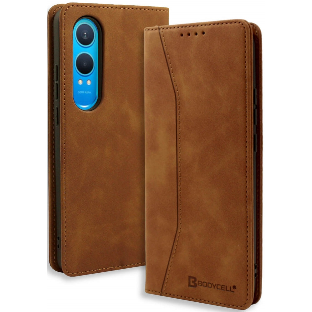 Θήκη OnePlus Nord CE4 Lite - Bodycell Book Case Πορτοφόλι - Brown (5206015079160)