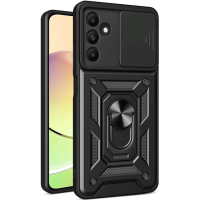 Θήκη Samsung Galaxy A16 - Bodycell Armor Slide Ανθεκτική με Κάλυμμα για την Κάμερα & Μεταλλικό Ring Holder - Black (5206015078873)