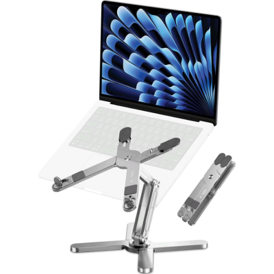 Tech-Protect ULS200 Universal Laptop Stand - Ρυθμιζόμενη Βάση Αλουμινίου για Laptop έως 16" - Silver (5906302309863)