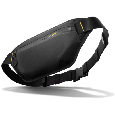 Spigen KD411 Waist Bag Klasden - Ανδρικό Τσαντάκι Μέσης / Ώμου / Χιαστί Crossbody με RFID - Black (AFA07543)