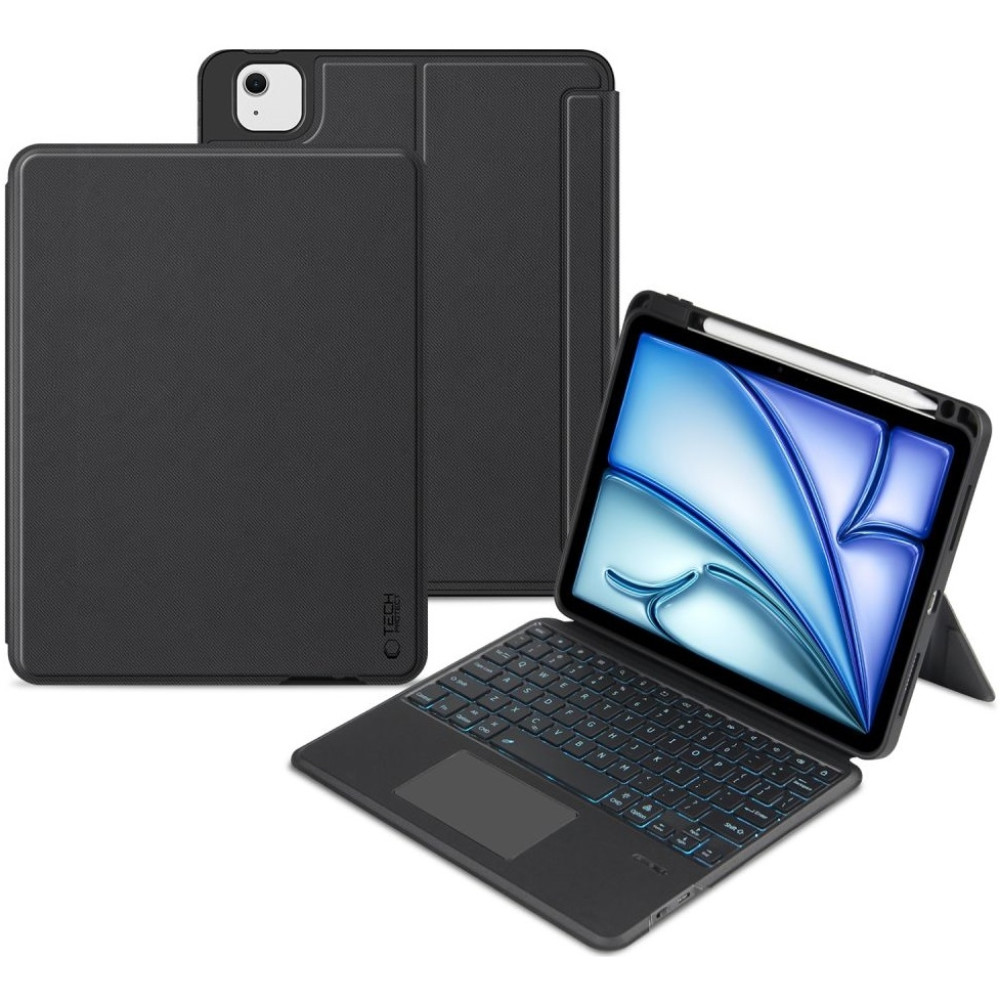 Θήκη Apple iPad Air 7 2025 11" / Air 6 2024 11" / Air 5 2022 10.9" / Air 4 2020 10.9" - Tech-Protect SCMag Pen Plus Keyboard με Υποδοχή Apple Pencil & Πληκτρολόγιο Bluetooth - Black (5906302308743)