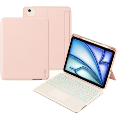 Θήκη Apple iPad Air 7 2025 11" / Air 6 2024 11" / Air 5 2022 10.9" / Air 4 2020 10.9" - Tech-Protect SCMag Pen Plus Keyboard με Υποδοχή Apple Pencil & Πληκτρολόγιο Bluetooth - Pink (5906302308750)