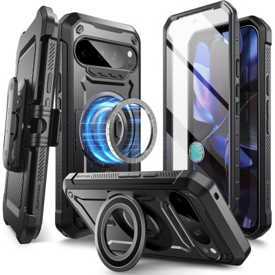 Θήκη Google Pixel 9 Pro XL - Supcase Unicorn Beetle Pro Mag Ανθεκτική με MagSafe - Black (843439151550)
