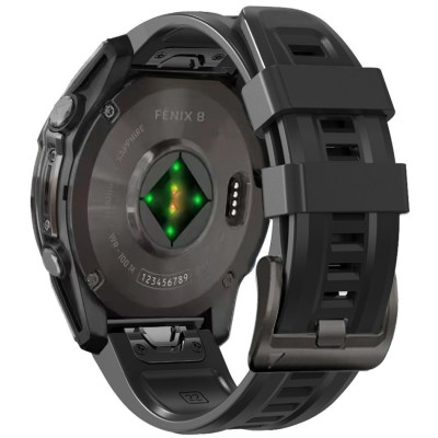 Λουράκι Garmin Fenix 5/6/6 Pro/7/8/E (47mm) - Tech-Protect Silicone Σιλικόνης - Black (5906302377183)