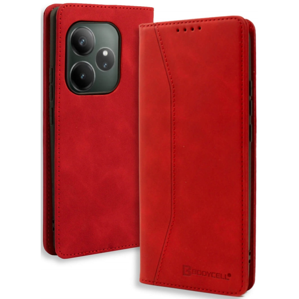 Θήκη Realme GT 6 / GT 6T - Bodycell Book Case Πορτοφόλι - Red (5206015079382)