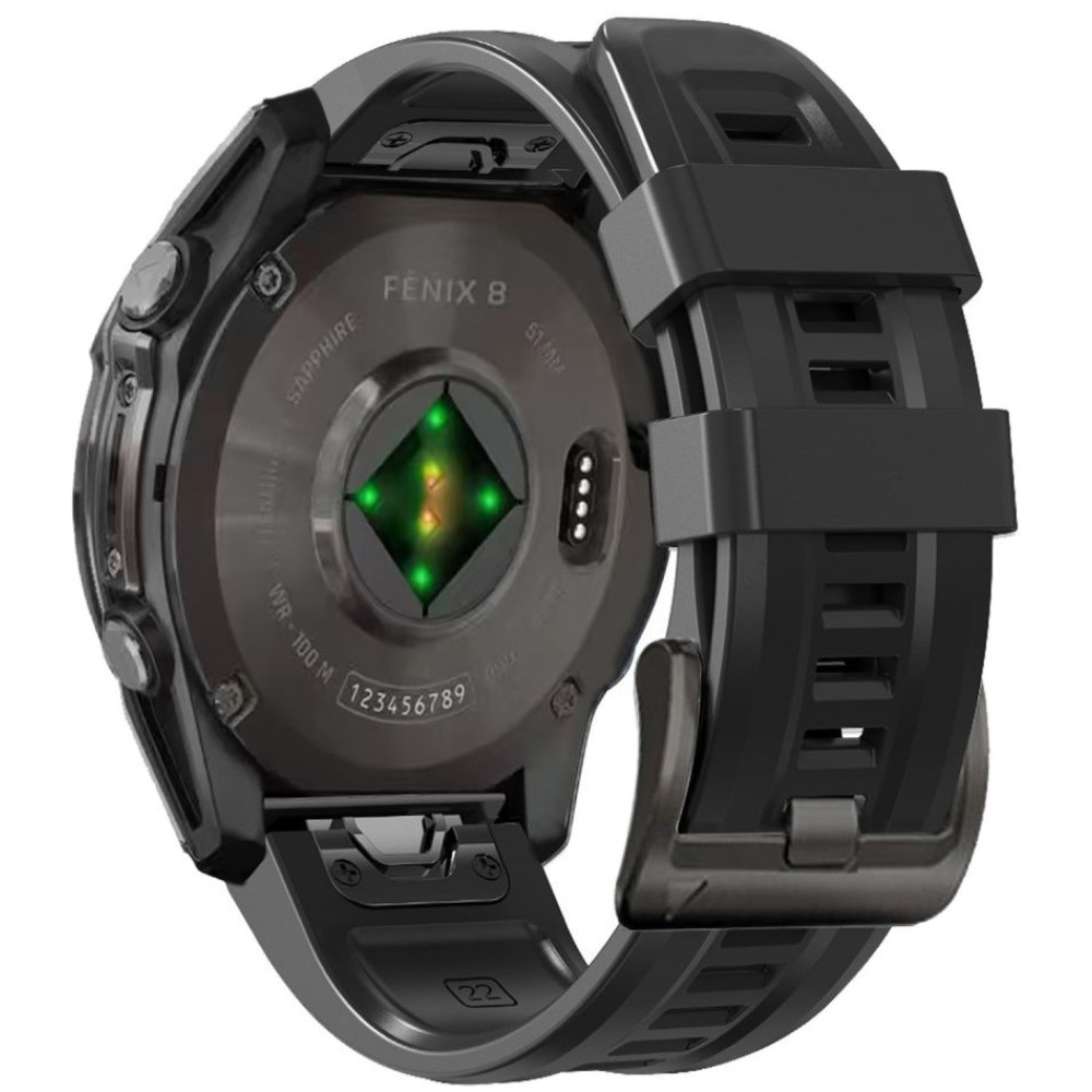 Λουράκι Garmin Fenix 3/5X/3HR/5X Plus/6X/6X Pro/7X/8 (51mm) - Tech-Protect Silicone Σιλικόνης - Black (5906302376865)