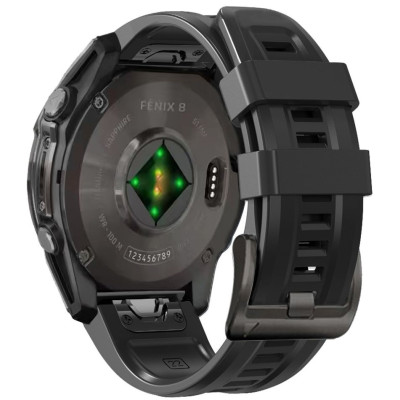 Λουράκι Garmin Fenix 3/5X/3HR/5X Plus/6X/6X Pro/7X/8 (51mm) - Tech-Protect Silicone Σιλικόνης - Black (5906302376865)