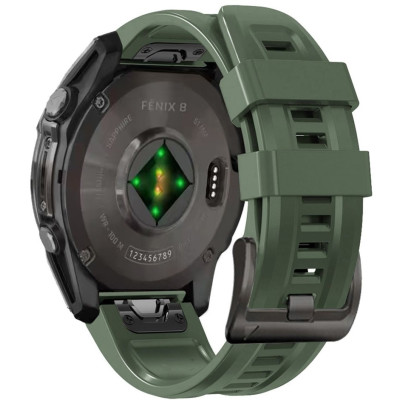 Λουράκι Garmin Fenix 3/5X/3HR/5X Plus/6X/6X Pro/7X/8 (51mm) - Tech-Protect Silicone Σιλικόνης - Army Green (5906302376902)