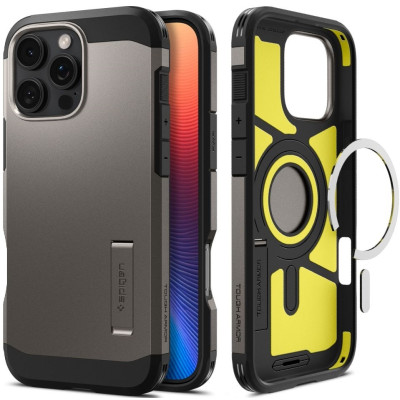 Θήκη Apple iPhone 16 Pro Max - Spigen Tough Armor AI MagFit Ανθεκτική με MagSafe - Gunmetal (ACS08012)